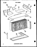 EVAP PARTS Diagram and Parts List for ES619-3R P5472098R Amana Air Conditioner