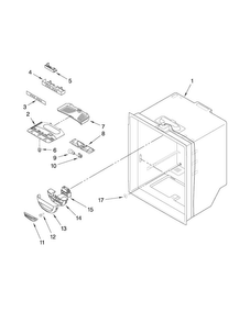 Refrigerator Liner Parts Diagram and Parts List for ABB1924WEB1  Amana Refrigerator