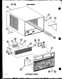 EXTERIOR PARTS Diagram and Parts List for ES6142S P6711915R Amana Air Conditioner