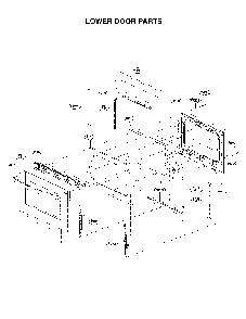 Lower Door Parts Diagram and Parts List for 72196043610  Kenmore Range