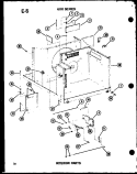 INTERIOR PARTS Diagram and Parts List for ES6142S P6711915R Amana Air Conditioner