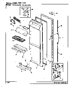Fresh Food Door Diagram and Parts List for RC24LA-3AW BS81D Magic Chef Refrigerator