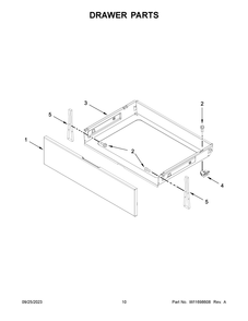 Drawer Parts Diagram and Parts List for MER7700LZ3  Maytag Range