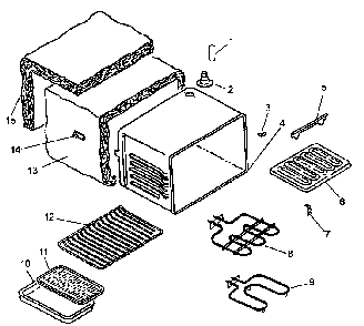 Cavity Assembly Diagram and Parts List for ARR630L1 P1143403NL Amana Range