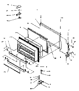 Freezer Door Diagram and Parts List for TG18R2-P1181701WW  Amana Refrigerator