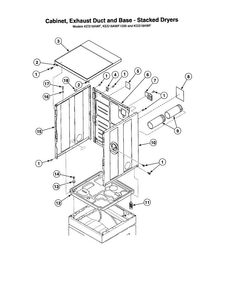 Cabinet/exhaust Duct/base Diagram and Parts List for AGS20AWF  Speed Queen Dryer
