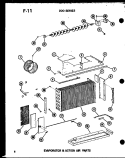 EVAP & ACTION AIR PARTS Diagram and Parts List for 2185NH P5541711R Amana Air Conditioner