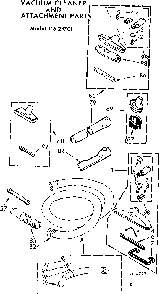 Attachment Parts Diagram and Parts List for 11624701  Kenmore Filters & Accessories