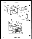 EXTERIOR PARTS Diagram and Parts List for 220-3SPK P5541778R Amana Air Conditioner