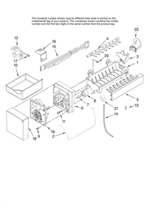 Icemaker Parts, Optional Parts Diagram and Parts List for JFC2089HTB12  Jenn-Air Refrigerator