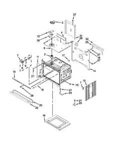 Upper Oven Parts Diagram and Parts List for MEW7627AB01  Maytag Wall Oven
