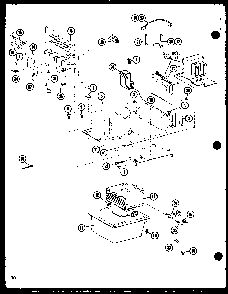 Transformer/capacitor Diagram and Parts List for RR-10 P73071-3M Amana Microwave