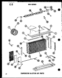 EVAP & ACTION AIR PARTS Diagram and Parts List for 218D-3WS P5541779R Amana Air Conditioner