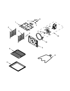 Internal Oven Parts Diagram and Parts List for MEW5524AS00  Maytag Wall Oven
