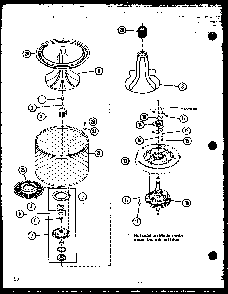 Section 3 Diagram and Parts List for LW3303W P1164316WW Amana Washer