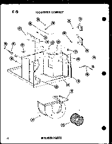 Interior Parts Diagram and Parts List for 113-5NE P54975-62R Amana Air Conditioner