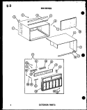 EXTERIOR PARTS Diagram and Parts List for 2185K P6753507R Amana Air Conditioner