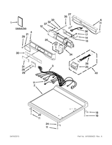 Part Location Diagram of W10555114 Whirlpool HARNS-WIRE