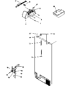 Factory Installed Ice Maker Diagram and Parts List for TR25S5-P1196402WW  Amana Refrigerator
