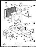 INTERIOR PARTS Diagram and Parts List for 2185K P6753507R Amana Air Conditioner
