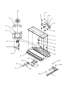 Compressor Compartment Diagram and Parts List for BXI22S5W-P1196601WW  Amana Refrigerator