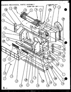 Chassis Mechanical Parts Assembly (ptc15300er/p9812522r) (ptc15400er/p9872222r) Diagram and Parts List for PTC07300ER P9882501R Amana Air Conditioner