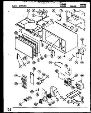 01 - Page 1 Diagram and Parts List for 1466003  Litton Microwave