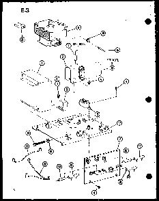 Resistor/capacitor Diagram and Parts List for CRR-7B P74364-4M Amana Microwave
