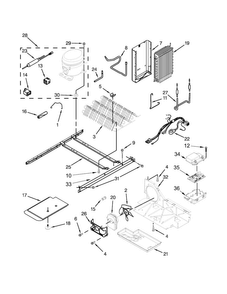 Unit Parts Diagram and Parts List for MSF21D4MDE02  Maytag Refrigerator