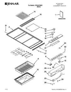 Cooktop Parts Diagram and Parts List for CVEX4270B20  Jenn-Air Cooktop