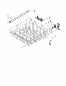 Upper Rack And Track Parts Diagram and Parts List for MDB8959AWS5  Maytag Dishwasher