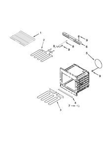 Internal Oven Parts Diagram and Parts List for JMW2330WS02  Jenn-Air Microwave