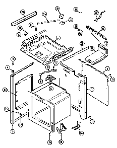 Body Diagram and Parts List for 6498VVA  Magic Chef Range