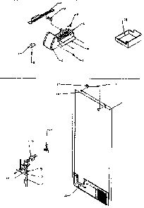 Factory Installed Icemaker Diagram and Parts List for TXI21R-P1168006W  Amana Refrigerator