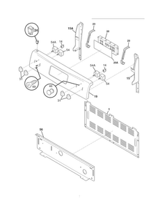 Backguard Diagram and Parts List for CRE3870LWF  Crosley Range