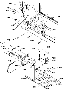 Machine Compartment Assembly Diagram and Parts List for BRF20TLW-P1199201WL  Amana Refrigerator