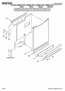 Door And Panel Parts Diagram and Parts List for MDB8601AWS41  Maytag Dishwasher
