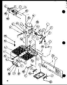 Machine Compartment Diagram and Parts List for SZD27KPL-P1101206WL  Amana Refrigerator
