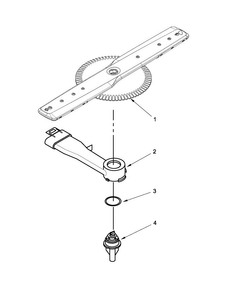 Lower Washarm Parts Diagram and Parts List for MDB8949SBM2  Maytag Dishwasher