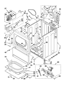 Cabinet Parts Diagram and Parts List for MDG17CSBGW2  Maytag Dryer