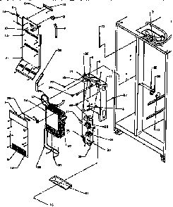 Evaporator And Air Handling Diagram and Parts List for SXD25A-P1162436W  Amana Refrigerator
