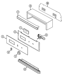 Control Panel Diagram and Parts List for OEMMAY5  Magic Chef Wall Oven