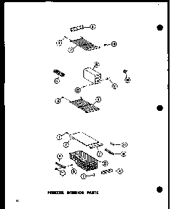 Freezerinterior Parts Diagram and Parts List for ESR22N-P73320-45W  Amana Refrigerator