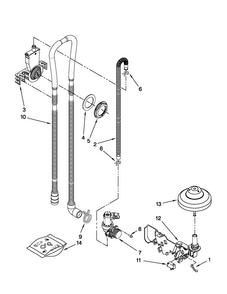 Fill, Drain And Overfill Parts Diagram and Parts List for MDB4409PAW0  Maytag Dishwasher