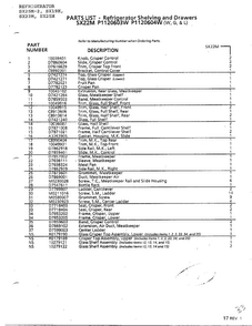 Refrigerator Shelving And Drawers Page 4 Diagram and Parts List for SX22M  Amana Refrigerator
