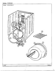 Tumbler Diagram and Parts List for 8748A  Norge Dryer