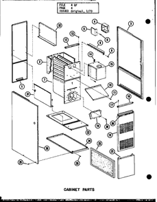 Cabinet Parts 1 Diagram and Parts List for GH-105DE P96294-8F Amana Furnace