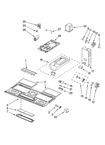 Interior And Ventilation Parts Diagram and Parts List for AMV1160VAW0  Amana Microwave