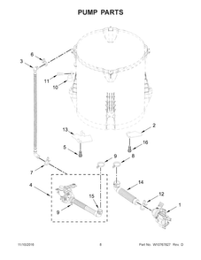 Part Location Diagram of W10763460 Whirlpool HOSE