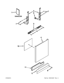 Part Location Diagram of W10590891 Whirlpool TECH SHEET, FRENCH
